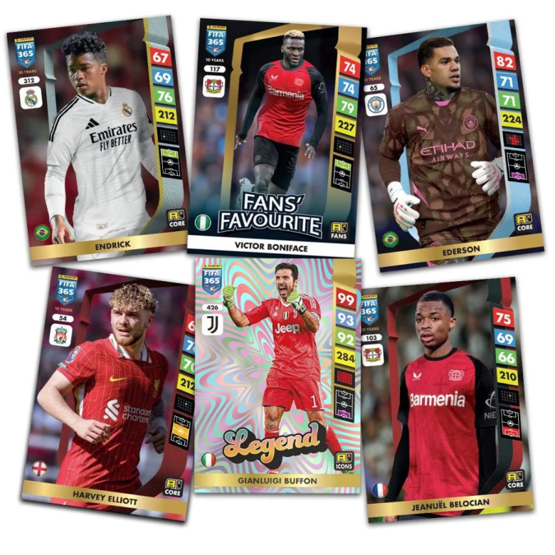 Cartes à Collectionner Panini FIFA 365 Adrenalyn XL 2026 - Boîte Métallique - 4 Paquets + Cartes Limitées - 9